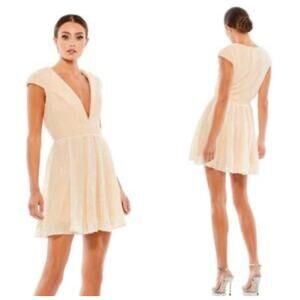 Mac Duggal Cream Mini Dress